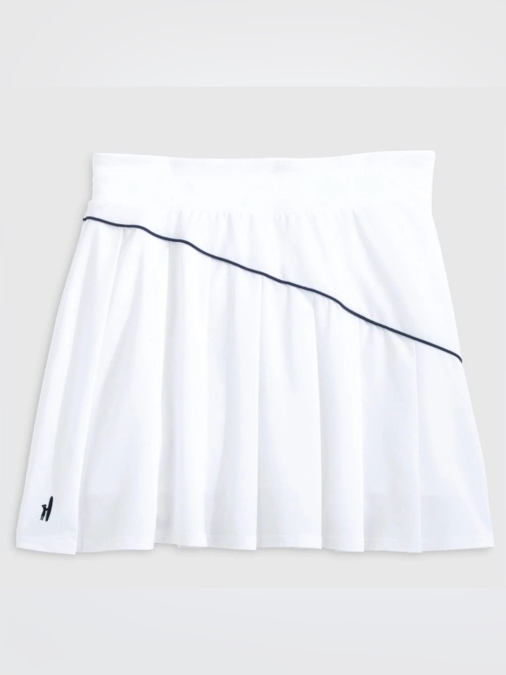 johnnie-O Anika White with Navy Pleated Performance Tennis Golf Athletic Skirt